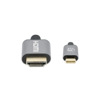 CABLE USB-C/HDMI 152235 MACHO/MACHO 1MT/4K/30HZ NEGRO BOLSA